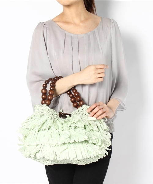 Another Edition（アナザーエディション）の「AE 2WayFrangePP TOTE（ショルダーバッグ・レディース・ライム/イエロー・フリー）」の13枚目の写真