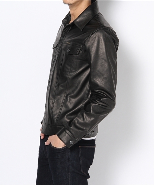 HYSTERIC GLAMOUR（ヒステリックグラマー）の「カウレザーGジャン（ブルゾン・メンズ・ブラック・SMALL/MEDIUM/LARGE）」の2枚目の写真