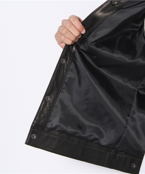 HYSTERIC GLAMOUR（ヒステリックグラマー）の「カウレザーGジャン（ブルゾン・メンズ・ブラック・SMALL/MEDIUM/LARGE）」の8枚目の写真