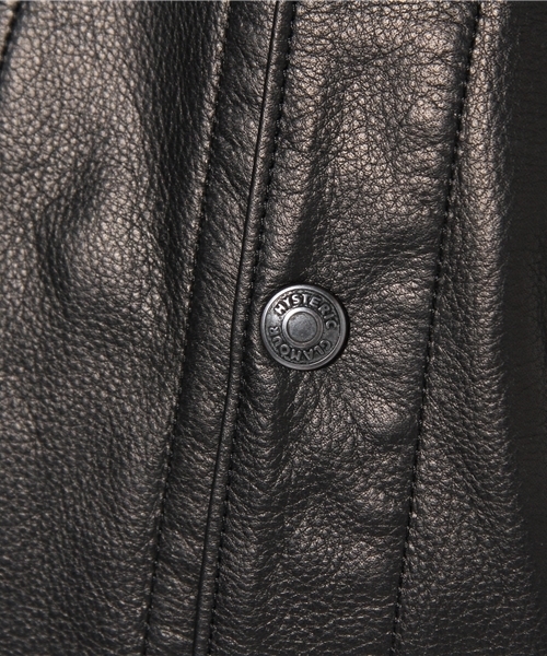 HYSTERIC GLAMOUR（ヒステリックグラマー）の「カウレザーGジャン（ブルゾン・メンズ・ブラック・SMALL/MEDIUM/LARGE）」の9枚目の写真