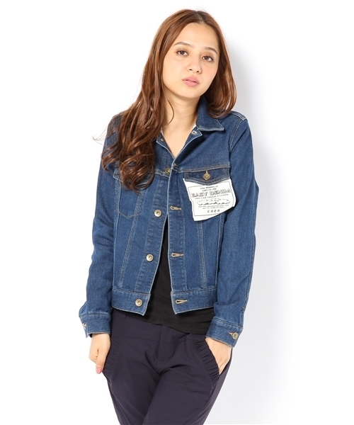 coen（コーエン）の「イージーデニムジャケット（デニムジャケット・レディース・ライトブルー/ネイビー・MEDIUM/LARGE）」の5枚目の写真