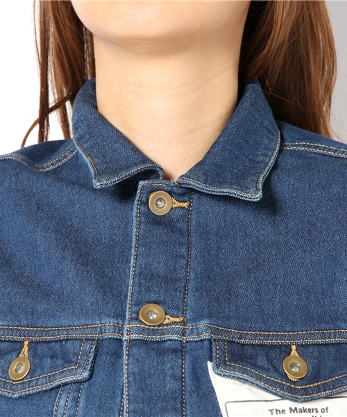 coen（コーエン）の「イージーデニムジャケット（デニムジャケット・レディース・ライトブルー/ネイビー・MEDIUM/LARGE）」の6枚目の写真
