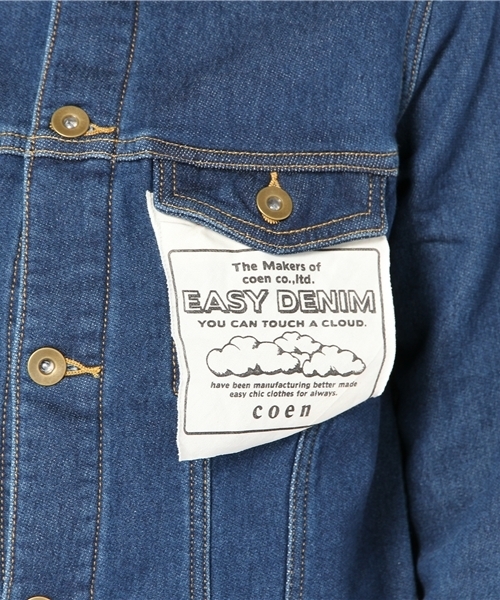 coen（コーエン）の「イージーデニムジャケット（デニムジャケット・レディース・ライトブルー/ネイビー・MEDIUM/LARGE）」の8枚目の写真