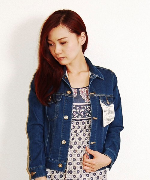 coen（コーエン）の「イージーデニムジャケット（デニムジャケット・レディース・ライトブルー/ネイビー・MEDIUM/LARGE）」の12枚目の写真