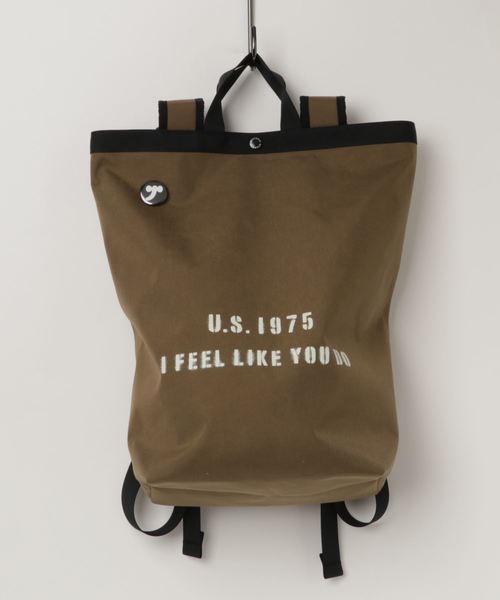 HYSTERIC GLAMOUR（ヒステリックグラマー）の「CORDURA サック（バックパック/リュック・メンズ・ベージュ/グリーン系カモフラージュ/ブラック・FREE）」の3枚目の写真