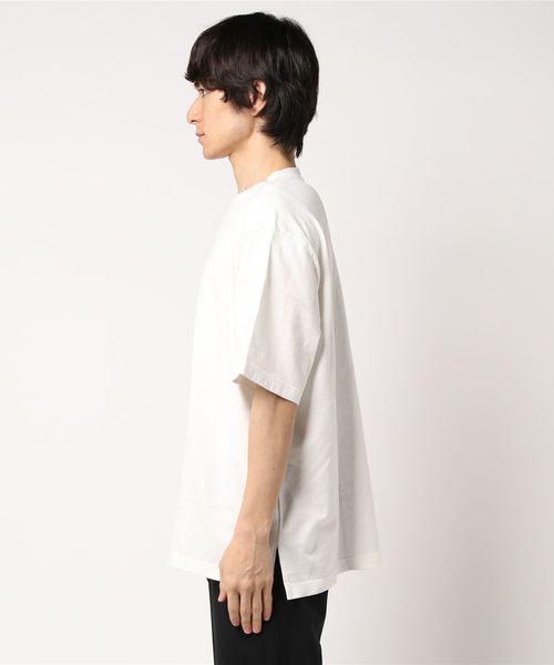 marka（マーカ）の「MARKA マーカ / ドロップショルダー ビックシルエット Tシャツ 18A-14CS02B（Tシャツ/カットソー・メンズ・ホワイト×グリーン/ホワイト×カーキブラウン・1/2）」の3枚目の写真
