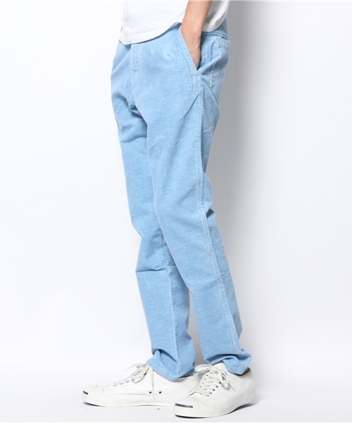WEGO（ウィゴー）の「WEGO/コーデュロイスリムパンツ（スラックス・メンズ・ライトグレー/サックスブルー/ライトベージュ・MEDIUM/LARGE）」の5枚目の写真