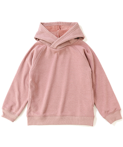 devirock（デビロック）の「裏シャギーボリュームネック長袖プルパーカー 裏起毛（パーカー・キッズ・キャメル/カーキ/スモークピンク/グリーン系その他/ヘザーチャコール/ブラック・160cm/110cm/130cm/150cm/140cm/100cm/120cm）」の6枚目の写真