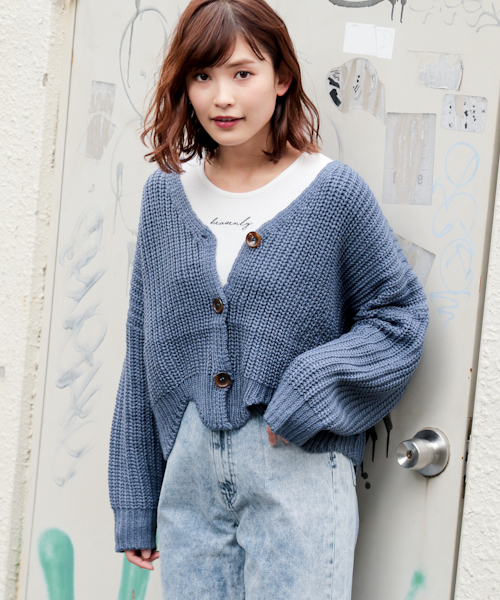 apres jour(アプレジュール)の「裾スカラップゆるカーディガン【ZOZOTOWN限定アイテム】(カーディガン/ボレロ・レディース・ベージュ/パープル/ダークブルー・フリー)」の17枚目の写真