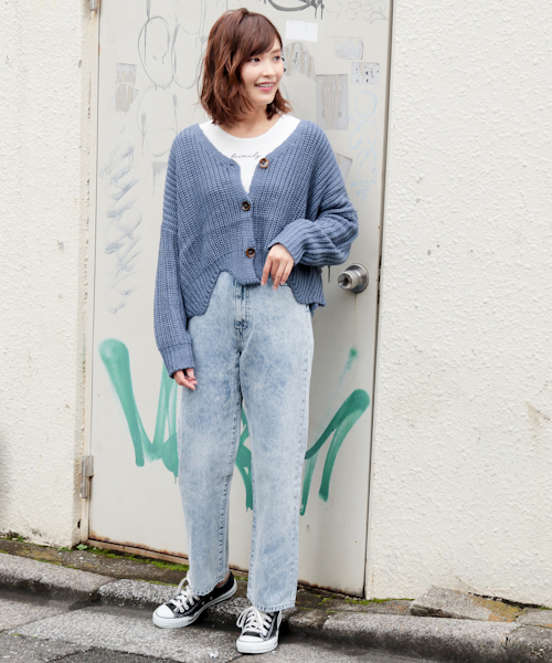 apres jour(アプレジュール)の「裾スカラップゆるカーディガン【ZOZOTOWN限定アイテム】(カーディガン/ボレロ・レディース・ベージュ/パープル/ダークブルー・フリー)」の20枚目の写真