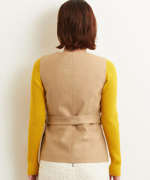 green label relaxing（グリーンレーベルリラクシング）の「[C/LI/TAカルゼ] FM ベスト ◆（ベスト・レディース・ベージュ/ネイビー・FREE）」の6枚目の写真