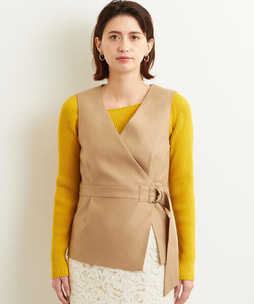 green label relaxing（グリーンレーベルリラクシング）の「[C/LI/TAカルゼ] FM ベスト ◆（ベスト・レディース・ベージュ/ネイビー・FREE）」の4枚目の写真