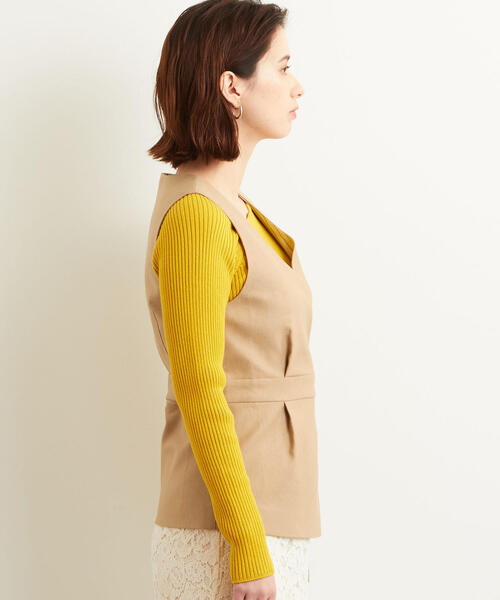 green label relaxing（グリーンレーベルリラクシング）の「[C/LI/TAカルゼ] FM ベスト ◆（ベスト・レディース・ベージュ/ネイビー・FREE）」の12枚目の写真