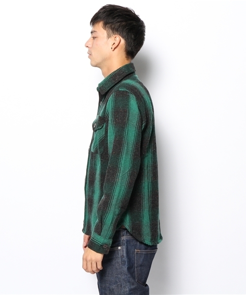 WEGO(ウィゴー)の「WEGO/ネップ混CPO(シャツ/ブラウス・メンズ・グリーン/レッド/ブルー・LARGE/MEDIUM)」の5枚目の写真