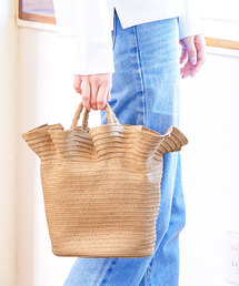 KOBE LETTUCE | ラッフルフリルペーパーカゴバッグ(かごバッグ)