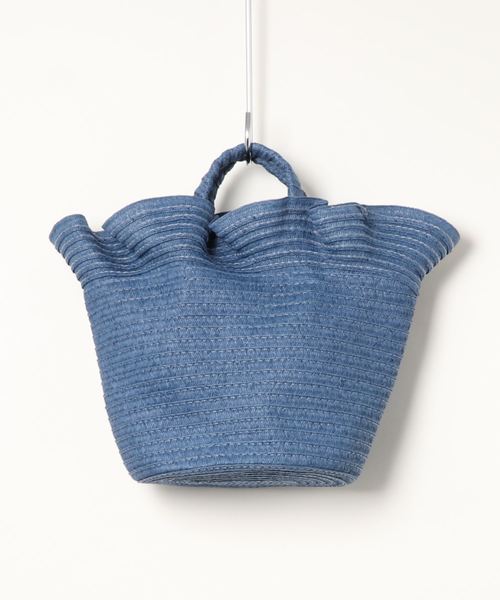 KOBE LETTUCE（コウベレタス）の「ラッフルフリルペーパーカゴバッグ（かごバッグ・レディース・ベージュ/レッド/ネイビー/ブラック・FREE）」の14枚目の写真