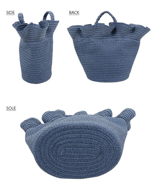 KOBE LETTUCE（コウベレタス）の「ラッフルフリルペーパーカゴバッグ（かごバッグ・レディース・ベージュ/レッド/ネイビー/ブラック・FREE）」の9枚目の写真