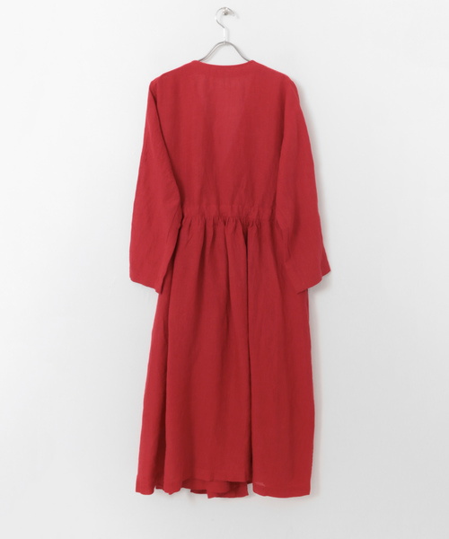 maison de soil（メゾンドソイル）の「SOIL　LINEN CACHE COEUR DRESS（ワンピース・レディース・レッド/オフホワイト/ブラック・2）」の16枚目の写真