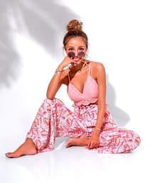 Dalfwin | クロシェトライアングルビキニワイドパンツ3点セット(水着)