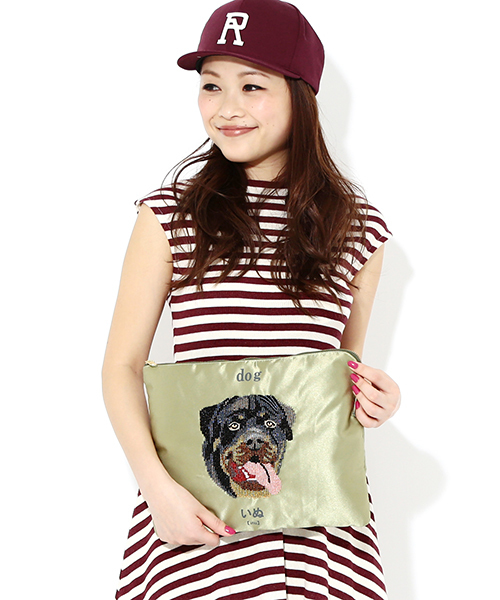 bpr BEAMS Women's（ビーピーアール　ビームス）の「GALERIE DES BAINS×BEAMS / 別注 アニマル クラッチ（クラッチバッグ・レディース・イエロー/グリーン・ONE SIZE）」の2枚目の写真