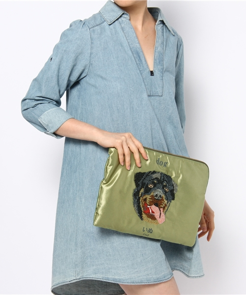 bpr BEAMS Women's（ビーピーアール　ビームス）の「GALERIE DES BAINS×BEAMS / 別注 アニマル クラッチ（クラッチバッグ・レディース・イエロー/グリーン・ONE SIZE）」の8枚目の写真