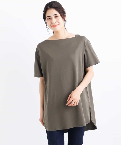 a.v.v（アーヴェヴェ）の「ワンショルチュニックカットソー（Tシャツ/カットソー・レディース・ブラック/ベージュ/カーキ・40/38/42/36/34）」の15枚目の写真