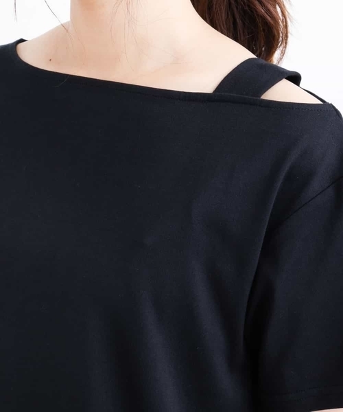 a.v.v（アーヴェヴェ）の「ワンショルチュニックカットソー（Tシャツ/カットソー・レディース・ブラック/ベージュ/カーキ・40/38/42/36/34）」の5枚目の写真