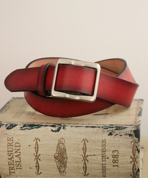 Editors Draw（エディターズドロー）の「33㎜幅 グラデーション レザーベルト（ベルト・メンズ・ブラック/ダークブラウン/ネイビー/ブラウン/レッド/イエロー/グリーン・FREE）」の7枚目の写真