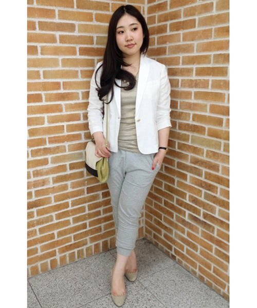 Chez toi（シェトワ）の「裏毛ドローストPTS（その他パンツ・レディース・ネイビー/ライトグレー/ライトベージュ・MEDIUM/SMALL）」の2枚目の写真