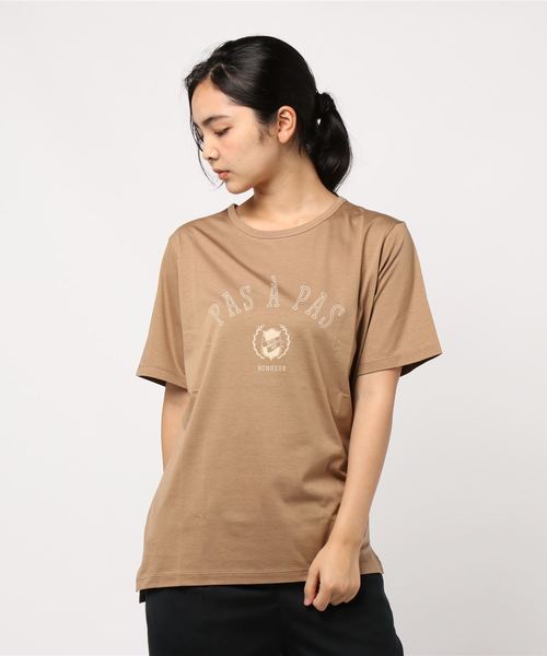 IENA（イエナ）の「college ロゴTシャツ◆（Tシャツ/カットソー・レディース・ホワイト/チャコールグレー/キャメル・FREE）」の5枚目の写真