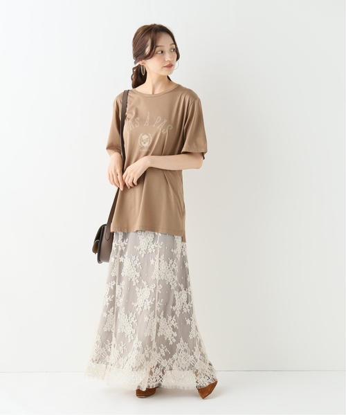 IENA（イエナ）の「college ロゴTシャツ◆（Tシャツ/カットソー・レディース・ホワイト/チャコールグレー/キャメル・FREE）」の12枚目の写真