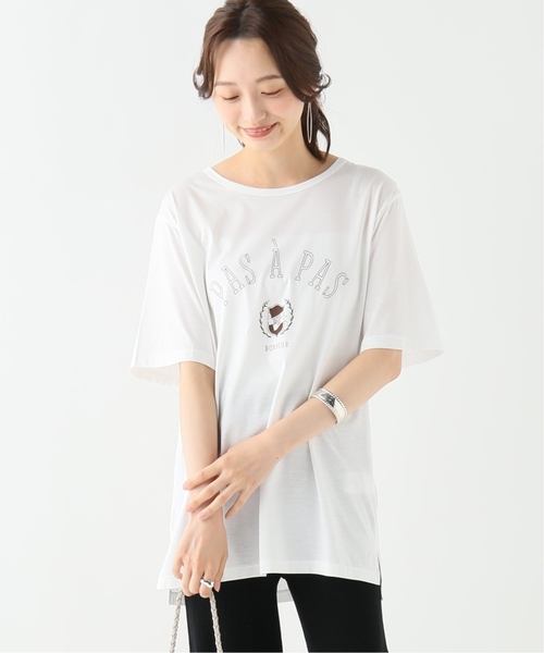 IENA（イエナ）の「college ロゴTシャツ◆（Tシャツ/カットソー・レディース・ホワイト/チャコールグレー/キャメル・FREE）」の17枚目の写真