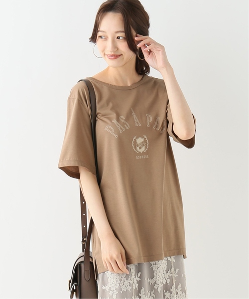 IENA（イエナ）の「college ロゴTシャツ◆（Tシャツ/カットソー・レディース・ホワイト/チャコールグレー/キャメル・FREE）」の15枚目の写真