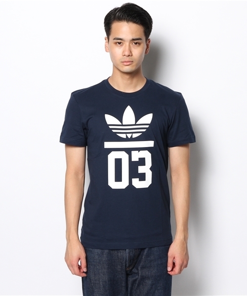adidas Originals(アディダスオリジナルス)の「アディダス オリジナルス adidas Originals 3FOIL TEE(Tシャツ/カットソー・メンズ・ネイビー・SMALL/LARGE/X-LARGE/MEDIUM)」の2枚目の写真