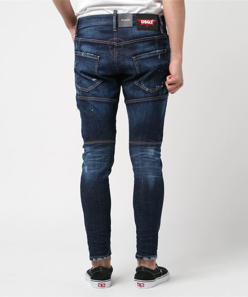 DSQUARED2（ディースクエアード）の「Pants 5 Pockets /Rip Off Wash /Tidy Biker Jean /0201（デニムパンツ・メンズ・インディゴブルー・44/46/48/50/42）」の3枚目の写真