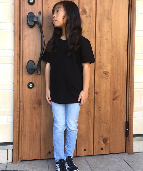 United Athle（ユナイテッドアスレ）の「5.6オンス ハイクオリティー Tシャツ キッズ 2026年 夏 夏服（Tシャツ/カットソー・キッズ・ミント/ダークブラウン/ブラック/ホワイト/ライトベージュ/ピンク/ブルー/ライトパープル/レッド/ピンク系/ネイビー/イエロー/パープル・150/110/130）」の15枚目の写真