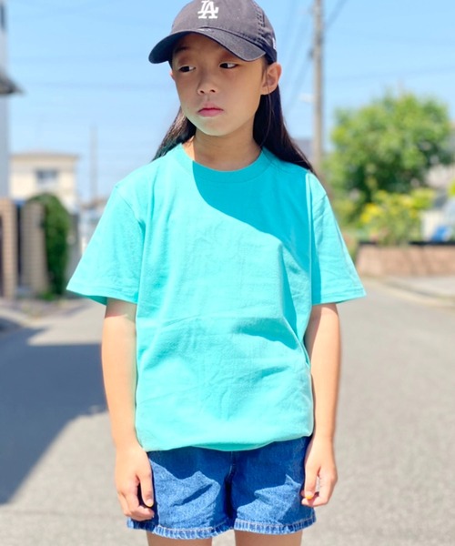 United Athle（ユナイテッドアスレ）の「5.6オンス ハイクオリティー Tシャツ キッズ 2026年 夏 夏服（Tシャツ/カットソー・キッズ・ミント/ダークブラウン/ブラック/ホワイト/ライトベージュ/ピンク/ブルー/ライトパープル/レッド/ピンク系/ネイビー/イエロー/パープル・150/110/130）」の21枚目の写真