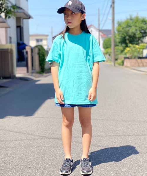 United Athle（ユナイテッドアスレ）の「5.6オンス ハイクオリティー Tシャツ キッズ 2026年 夏 夏服（Tシャツ/カットソー・キッズ・ミント/ダークブラウン/ブラック/ホワイト/ライトベージュ/ピンク/ブルー/ライトパープル/レッド/ピンク系/ネイビー/イエロー/パープル・150/110/130）」の17枚目の写真