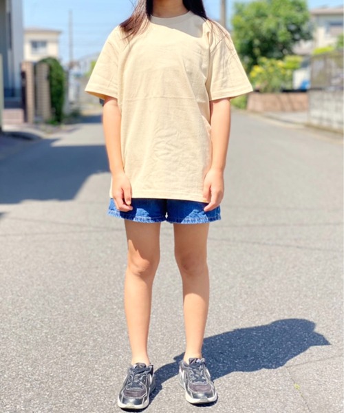United Athle（ユナイテッドアスレ）の「5.6オンス ハイクオリティー Tシャツ キッズ 2026年 夏 夏服（Tシャツ/カットソー・キッズ・ミント/ダークブラウン/ブラック/ホワイト/ライトベージュ/ピンク/ブルー/ライトパープル/レッド/ピンク系/ネイビー/イエロー/パープル・150/110/130）」の18枚目の写真