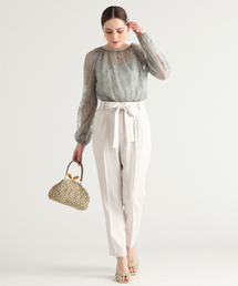 Tiara | 麻調センタープレスパンツ(その他パンツ)