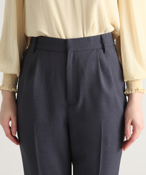 Tiara（ティアラ）の「麻調センタープレスパンツ（その他パンツ・レディース・アイボリー/チャコールグレー/ダークグリーン/ピンク・S/M/L）」の9枚目の写真