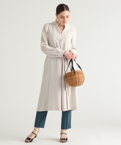 Tiara（ティアラ）の「麻調センタープレスパンツ（その他パンツ・レディース・アイボリー/チャコールグレー/ダークグリーン/ピンク・S/M/L）」の16枚目の写真