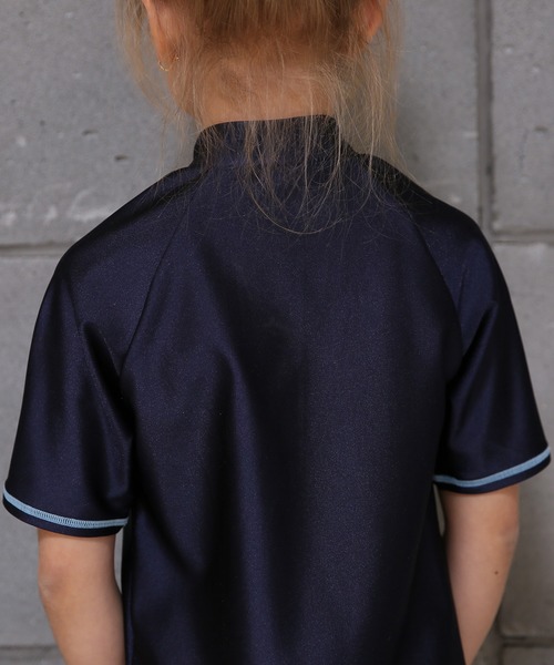 Lace Ladies(レースレディース)の「女児 半袖前ジッパー付き スクール水着 ガールズ(水着・キッズ・ホワイト/ピンク/ブルー・110/120/130/140/150/160/170)」の9枚目の写真
