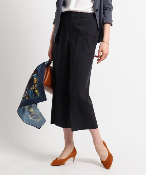 激安な 100 本物 ハンドウォッシュ S フォーマルスーツ 小物 ハンドウォッシュ 麻混ワイドパンツ スーツパンツ Indivi インディヴィ のファッション セール スーツパンツ