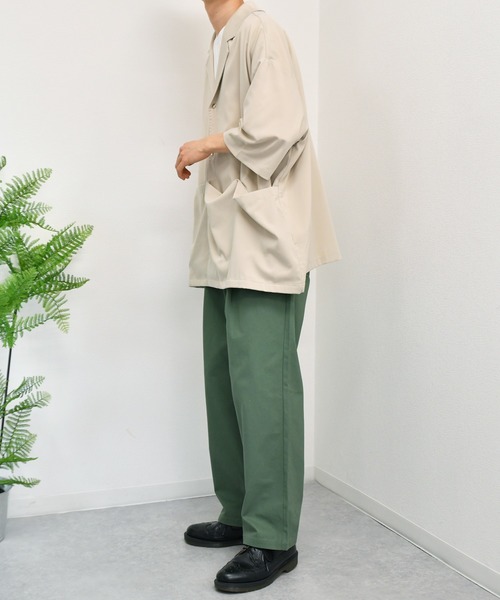 kutir（クティール）の「ビッグポケットオープンカラーシャツブルゾン（ブルゾン・メンズ・ネイビー/オフホワイト/ダークブルー・MEDIUM/LARGE）」の20枚目の写真