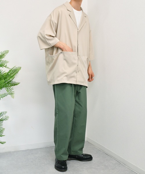 kutir（クティール）の「ビッグポケットオープンカラーシャツブルゾン（ブルゾン・メンズ・ネイビー/オフホワイト/ダークブルー・MEDIUM/LARGE）」の21枚目の写真