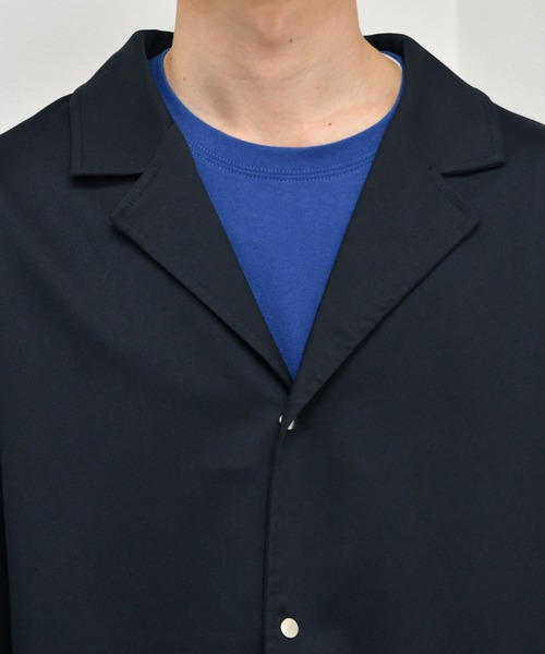 kutir（クティール）の「ビッグポケットオープンカラーシャツブルゾン（ブルゾン・メンズ・ネイビー/オフホワイト/ダークブルー・MEDIUM/LARGE）」の9枚目の写真