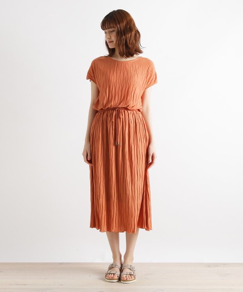 セール シワ加工カットソーワンピース ワンピース Grove グローブ のファッション