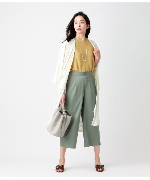 NEWYORKER(ニューヨーカー)の「トリアセ ウエストゴムパンツ(その他パンツ・レディース・モスグリーン/ネイビー・7号/9号/11号)」の11枚目の写真