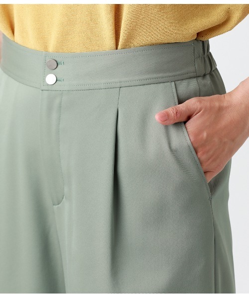 NEWYORKER(ニューヨーカー)の「トリアセ ウエストゴムパンツ(その他パンツ・レディース・モスグリーン/ネイビー・7号/9号/11号)」の8枚目の写真